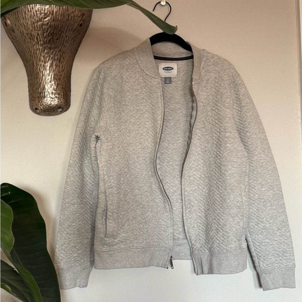 Old Navy Light Gray Textured Jacket